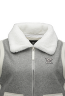 Women's WI Wide Collar Down Vest - Melange Grey