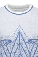 Women's WI Fuzzy Logo Point Sweater - Cream