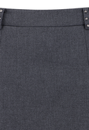 [Signature] Women's Side Pleated SQ - Charcoal Grey