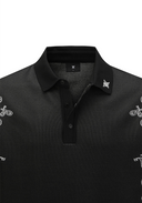 Men's Paisley Short Sleeve Sweater - Black