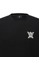 Men's Round Short Sleeve Sweater - Black