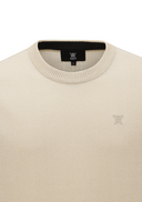 Men's Solid Short Sleeve Sweater - Beige