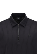 Men's Solid Half Zip T-Shirt - Black