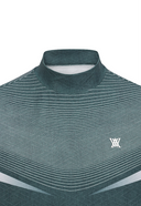 Men's Mock Neck Short Sleeve T-Shirt - Dark Green