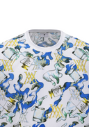 Men's Abstract Pattern Crewneck T-Shirt - White