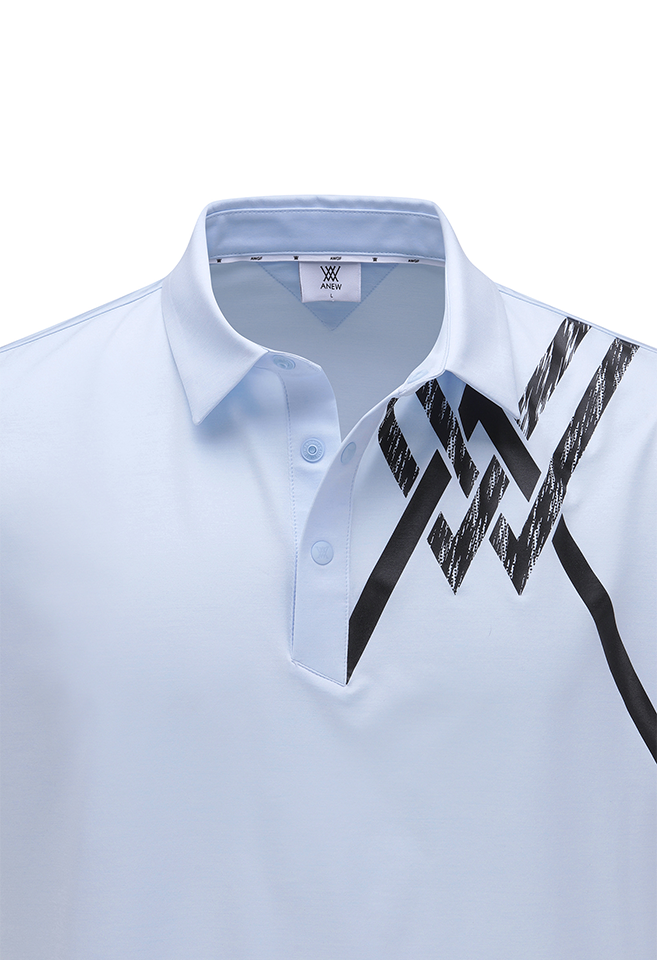 Signature] Men's Logo Point Short T-Shirt - Light Blue – Anew Golf USA