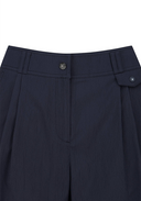Women's Wide Out Pocket Half Pants - Navy