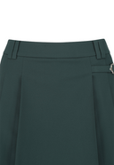 Women's Seasonal Pleats Half Pants - Dark Green