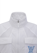 Women's Essential Short Sleeve Pleats Jacket - White
