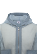 Women's Hooded Athleisure Jacket - Light Grey