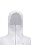 Women's Mid Length Hooded Jacket - White