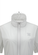 Women's Mid Length Hight Neck Jacket - Light Grey
