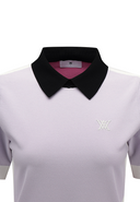 Women's Contrast Collar Sweater - Lavender