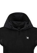Women's Hooded Knit Vest - Black
