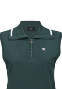 Women's Sailor Collar Knit Vest - Dark Green