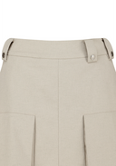 Women's Pleated Skirt - Beige