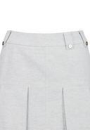 Women's Pleated Skirt - Light Grey
