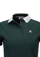 Women's Back Zip T - Shirt - Dark Green