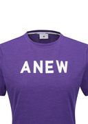 Women's Solid Round Short Sleeve T-Shirt - Purple