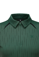 Women's Solid Back Zip T-Shirt - Dark Green