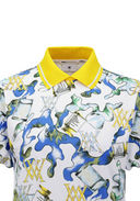 Women's Abstract Pattern Blouson T-Shirt - White
