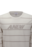 Men's Stripe Round Sweater - Ivory