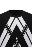 Men's Line Point Round Sweater - Black