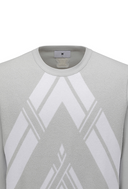 Men's Line Point Round Sweater - Light Grey