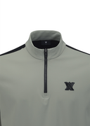 Men's Half Zip T-Shirt - Light Khaki