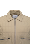 Women's Short Sleeve Jacket - Dark Beige