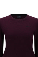 Women's SP Cashmere Round Sweater - Wine