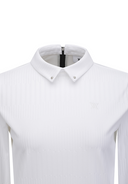 Women's Sold Back Zip Long T-Shirt - White
