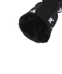 Woman's Pattern Reversible Leg Warmer - Black
