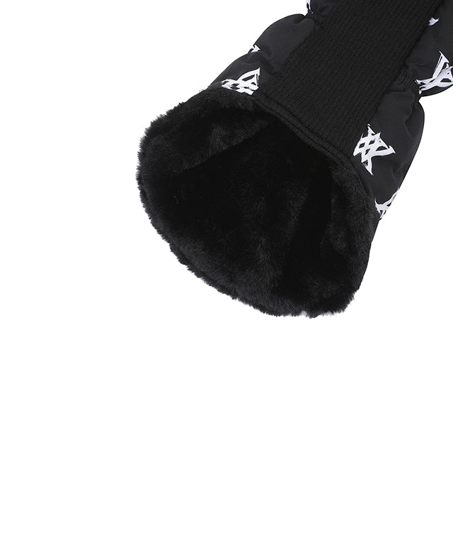 Woman's Pattern Reversible Leg Warmer - Black