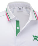 ANEW GOLF Men's SM Knit Collar Short T-Shirt - White