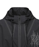 Men's Hoody Windbreaker Jacket - Black
