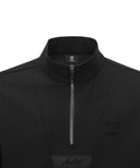 ANEW GOLF Men's SM Half Zip Short T-Shirt - Black
