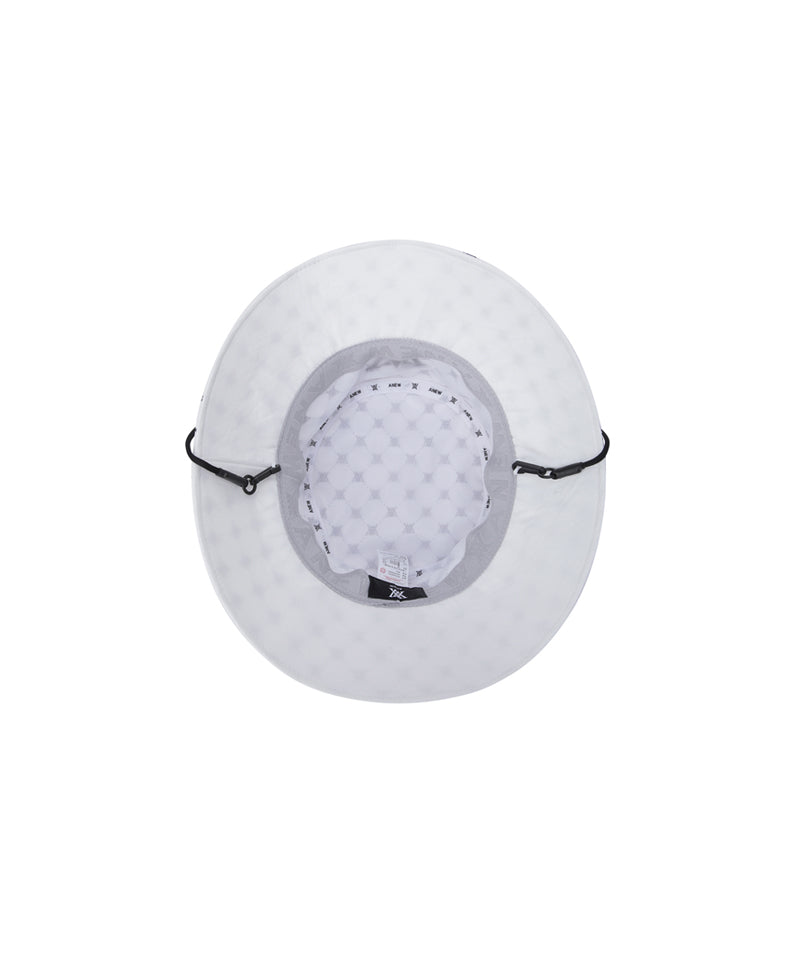 Unisex Monogram Pattern Bucket Hat - White
