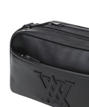 Unisex 3Way Zipper Pouch Bag - Black