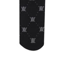 Women's Monogram Logo Knee Sock - Black