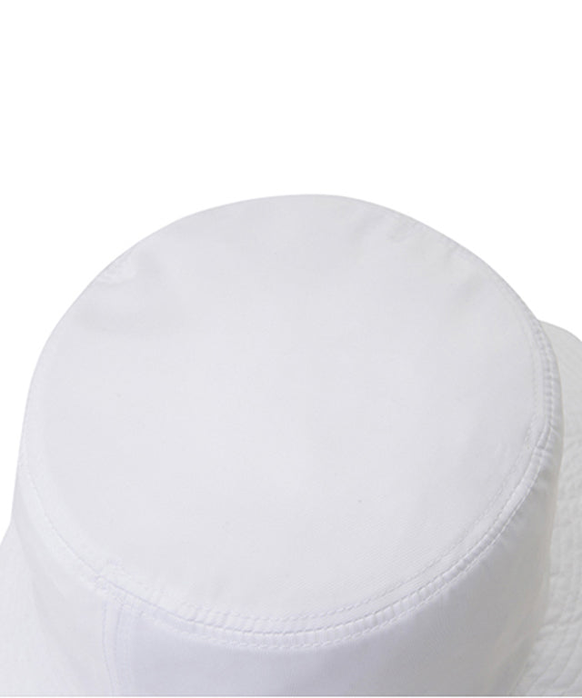 Wide Brim Bucket Hat - White