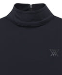 ANEW Golf Women's SM Black Finish Mock Neck Short T-Shirt - Black