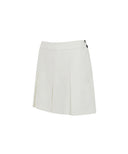 Women's Sweat Band Classic Pleats Skirt - Ivory