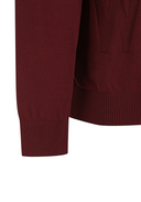 Men's Logo Pattern Turtleneck Sweater - Burgundy