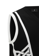 Men's Diagonal Logo Knit Vest - Black
