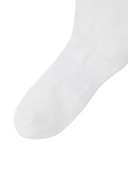 Men's Stripe Logo Middle Socks - White