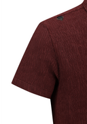 Men's Wave Textured Transition Short Sleeve T-Shirts - Burgundy