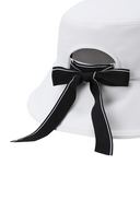 Women's Ribbon Bucket Hat - White