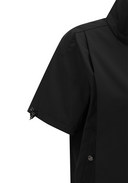 Women's Short Sleeve Hooded Anorak Set - Black