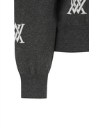 Women's Logo Knit Cardigan - Charcoal Grey